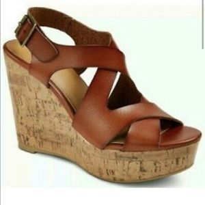 Mossimo Supply Co. Platform Wedge Sandals Size 6